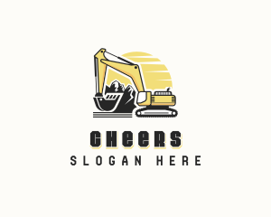 Mountain - Excavator Heavy Equipment logo design