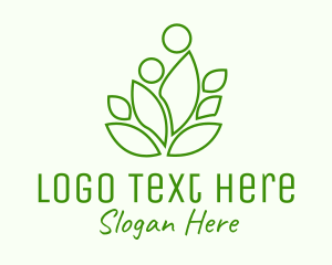 Lawn Care - Botanical Leaf Garden logo design