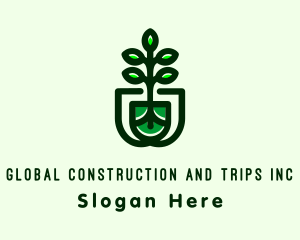 Vegan - Backyard Garden Planting logo design