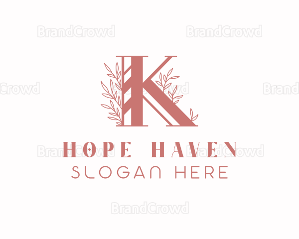 Floral Letter K Logo