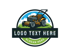 Grass - Landscaping Lawn Mower logo design