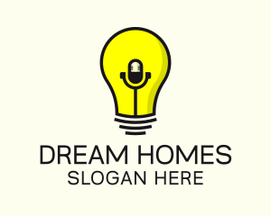Incadescent - Podcast Idea Bulb logo design