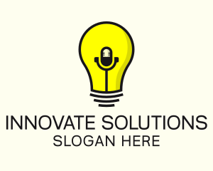 Idea - Podcast Idea Bulb logo design