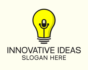 Podcast Idea Bulb  logo design