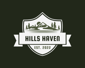 Mountain Hiking Adventure logo design