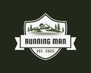 Camping - Mountain Hiking Adventure logo design