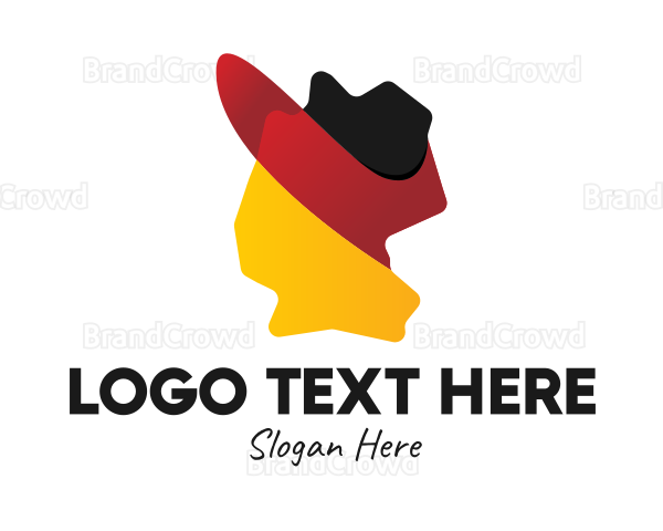 Germany Flag Map Logo