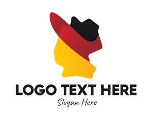 Country - Germany Flag Map logo design