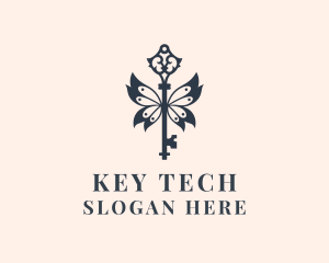 Vintage Realty Key Wings  logo design