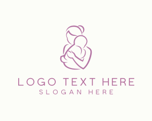 Hug - Mother Child Care Parenting Maternity logo design