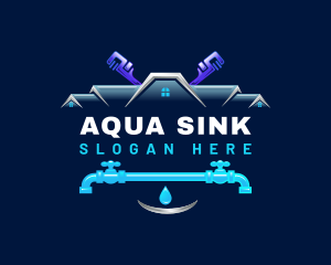 Sink - House Plumbing Faucet logo design