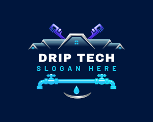 House Plumbing Faucet  logo design