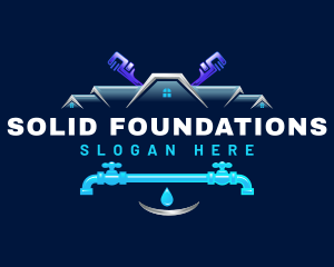 Drains - Plumbing Faucet Maintenance logo design