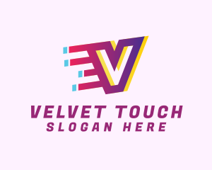 Speedy Motion Letter V logo design