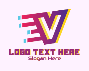 Motion - Speedy Letter V Motion logo design