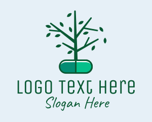Pharmacology - Herbal Medication Capsule logo design