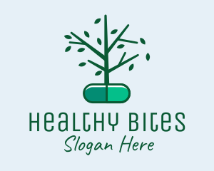 Herbal Medication Capsule  logo design