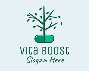 Herbal Medication Capsule  logo design