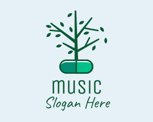 Treatment - Herbal Medication Capsule logo design
