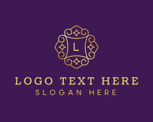 Home Decor - Golden Jewelry Gem logo design