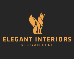 Elegant Wild Fox logo design