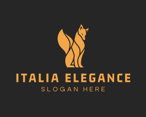 Elegant Wild Fox logo design