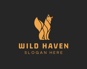 Elegant Wild Fox logo design