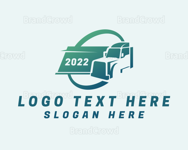 Gradient Delivery Truck Logo