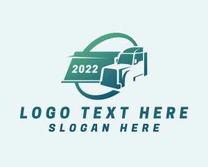 Haulage - Gradient Delivery Truck logo design