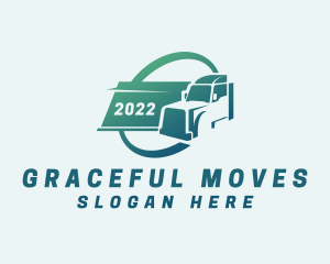 Gradient Delivery Truck logo design