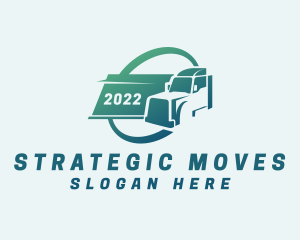 Gradient Delivery Truck logo design