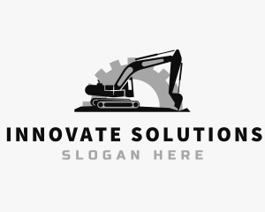 Dozer - Gear Excavator Construction logo design