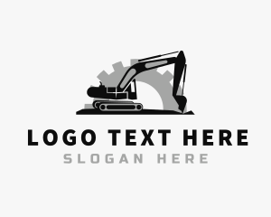Cog - Gear Excavator Construction logo design