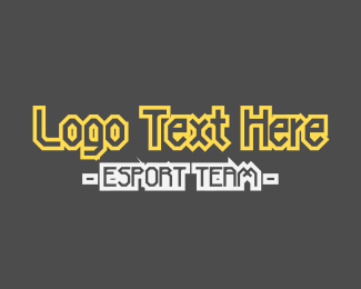 Esport Yellow Team Text Logo