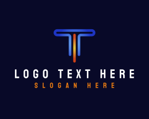 Creative Tech Thermometer Letter T logo design