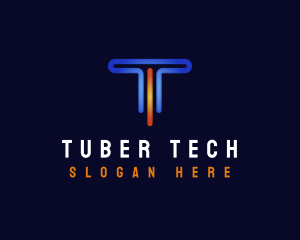 Creative Tech Thermometer Letter T logo design