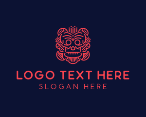 Horror - Dia de los Muertos Skull logo design
