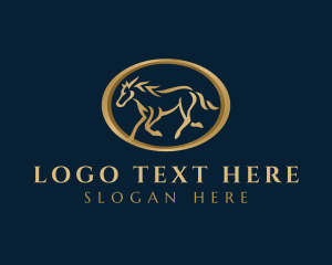 Equine - Stallion Mustang Horse logo design