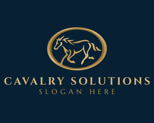 Stallion Mustang Horse logo design