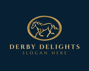 Derby - Stallion Mustang Horse logo design