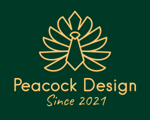 Peacock - Regal Monoline Peacock logo design