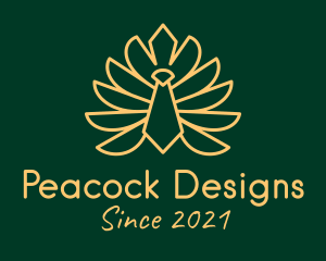 Peacock - Regal Monoline Peacock logo design