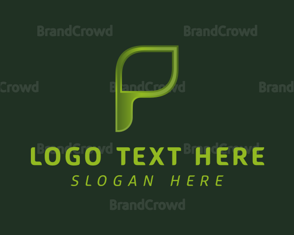 Eco Lifestyle Brand Letter P Logo