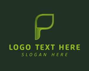 E Commerce - Eco Lifestyle Brand Letter P logo design