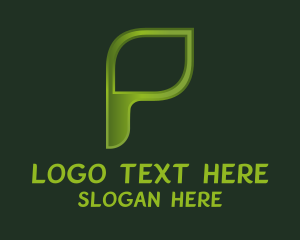 Brand - Eco Lifestyle Brand Letter P logo design