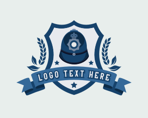 Baton - Police Officer Cap logo design