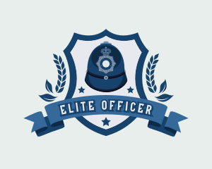 Police Officer Cap logo design