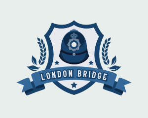 London - Police Officer Cap logo design