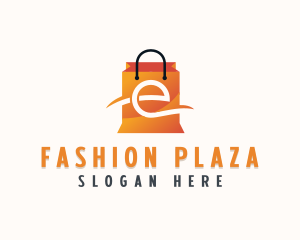 Mall - Retail Shopping Bag Letter  E logo design