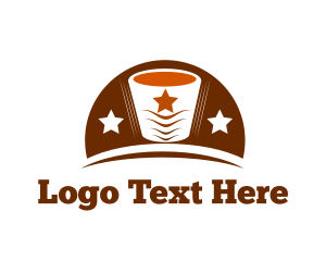 Hot Chocolate - Brown Stars Coffee logo design